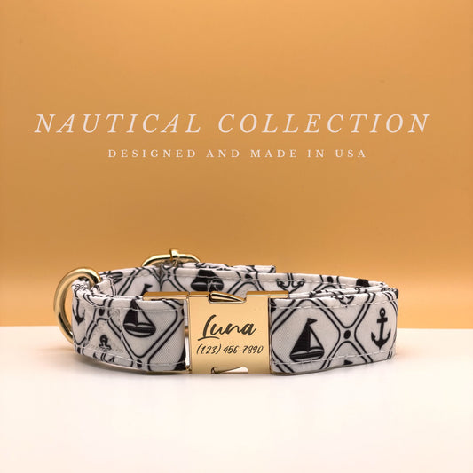 Nautical Dog Collar